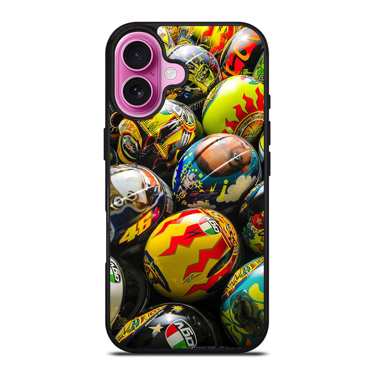 VALENTINO ROSSI AGV COLLECTION HELMETS iPhone 16 Plus Case