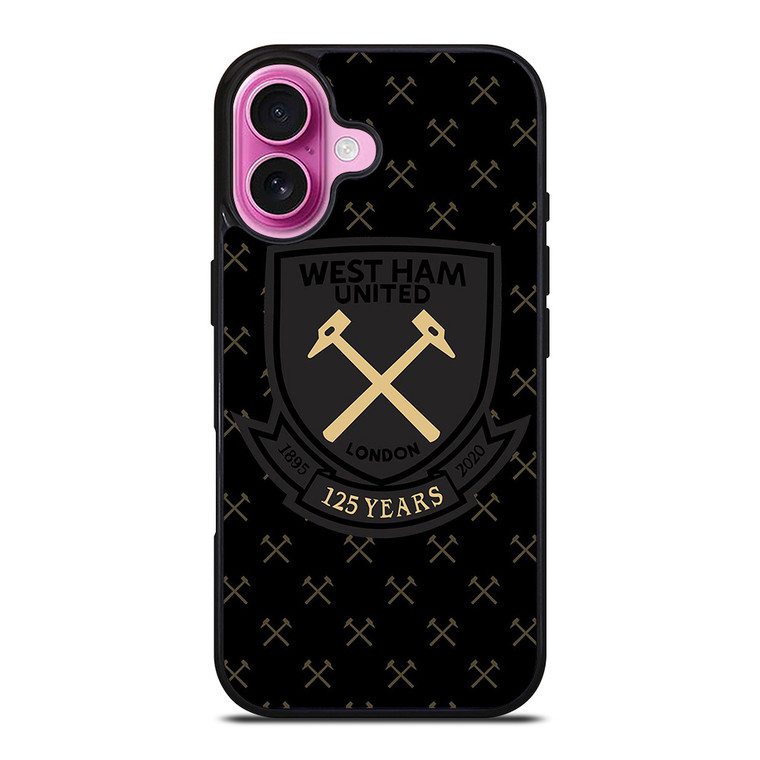WEST HAM UNITED BLACK LOGO iPhone 16 Plus Case
