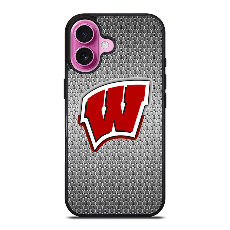 WISCONSIN BADGER EMBLEM iPhone 16 Plus Case
