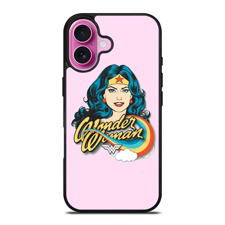 WONDER WOMAN CARTOON PINK iPhone 16 Plus Case