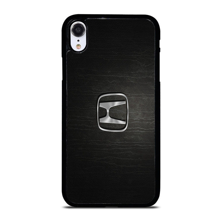 HONDA CHROME LOGO LEATHER iPhone XR Case HONDA CHROME LOGO LEATHER iPhone XR Case