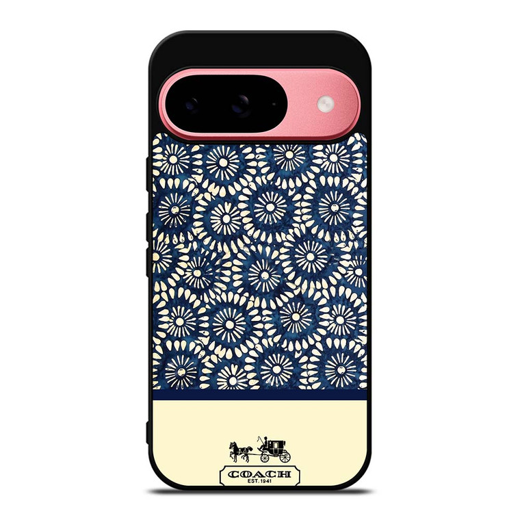 COACH NEW YORK BLUE FLORAL BATIK Google Pixel 9 Case