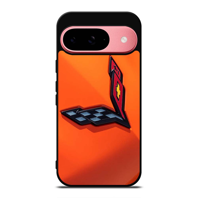 CORVETTE ORANGE LOGO Google Pixel 9 Case