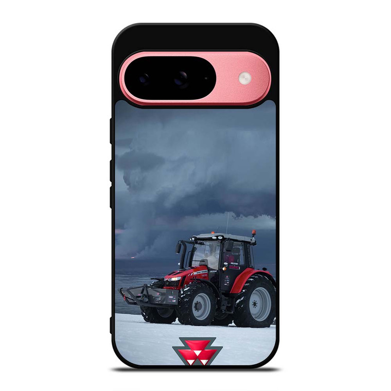 MASSEY FERGUSON TRACKTORS SNOW Google Pixel 9 Case MASSEY FERGUSON TRACKTORS SNOW Google Pixel 9 Case