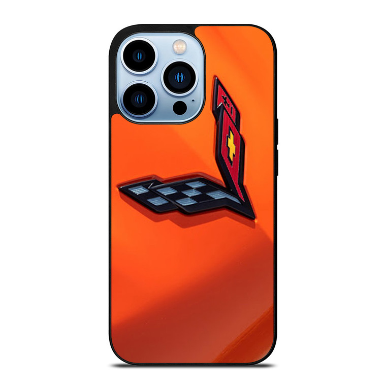 CORVETTE ORANGE LOGO iPhone 13 Pro Max Case CORVETTE ORANGE LOGO iPhone 13 Pro Max Case