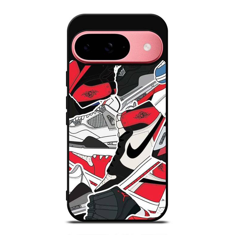 NIKE AIR JORDAN SHOES ART Google Pixel 9 Case NIKE AIR JORDAN SHOES ART Google Pixel 9 Case