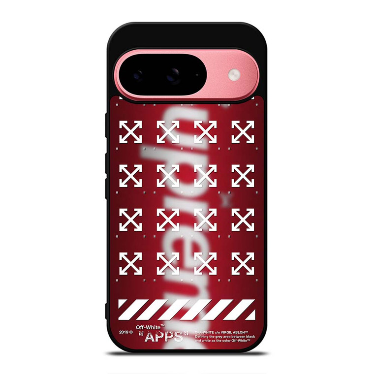 OFF WHITE X SUPREME LOGO BLUR Google Pixel 9 Case