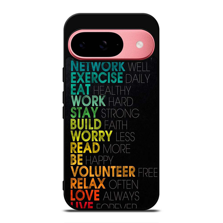 QUOTE INSPIRATIONAL THINK POSITIVELY Google Pixel 9 Case