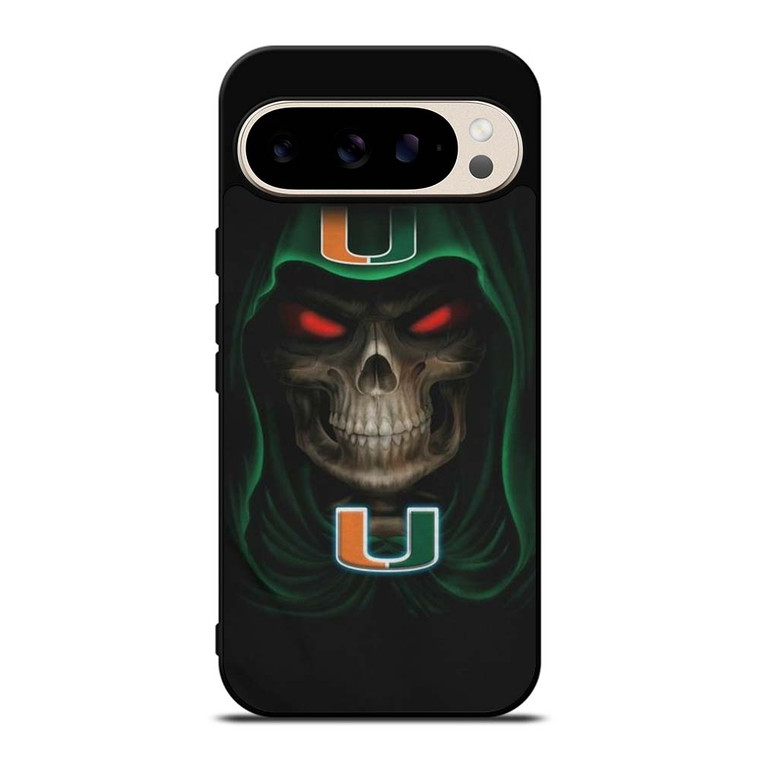 MIAMI HURRICANES SKULL 946 Google Pixel 9 Pro Case MIAMI HURRICANES SKULL 946 Google Pixel 9 Pro Case