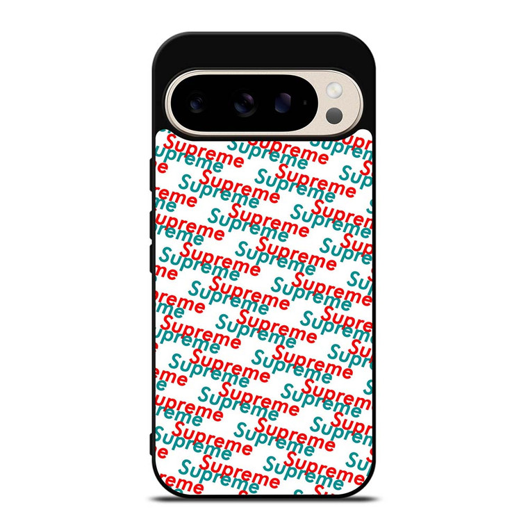 SUPREME RED BLUE PATTERN 946 Google Pixel 9 Pro Case