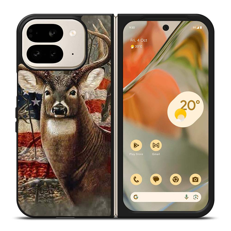 AMERICAN FLAG DEER BUCK CAMO Google Pixel 9 Pro Fold Case