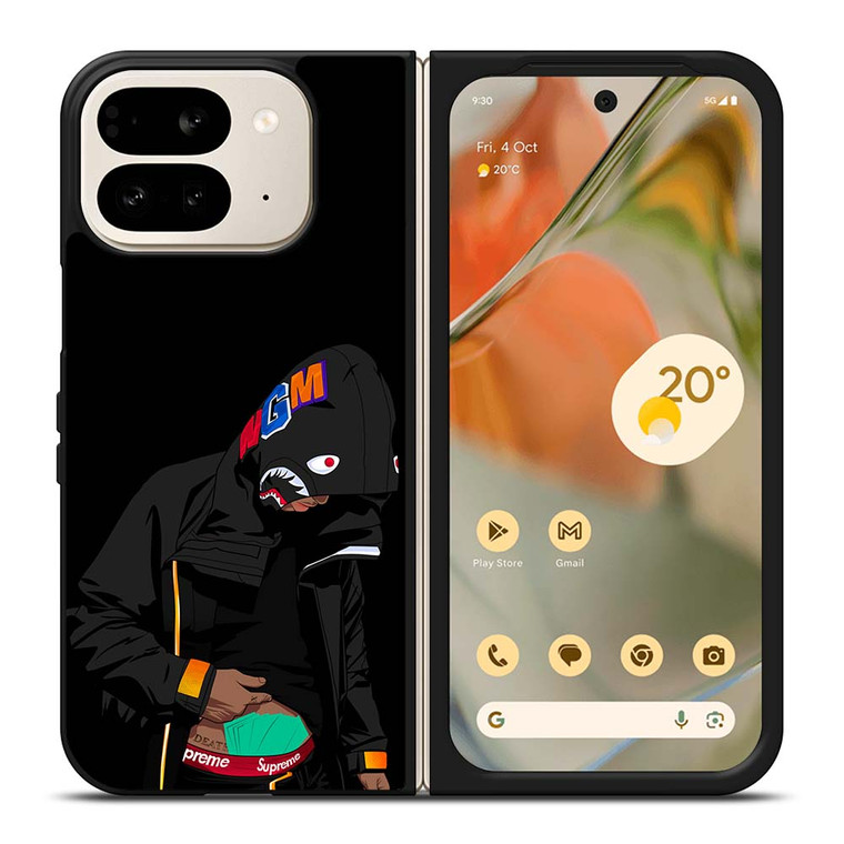 BAPE SHARK X SUPREME MEN BLACK Google Pixel 9 Pro Fold Case