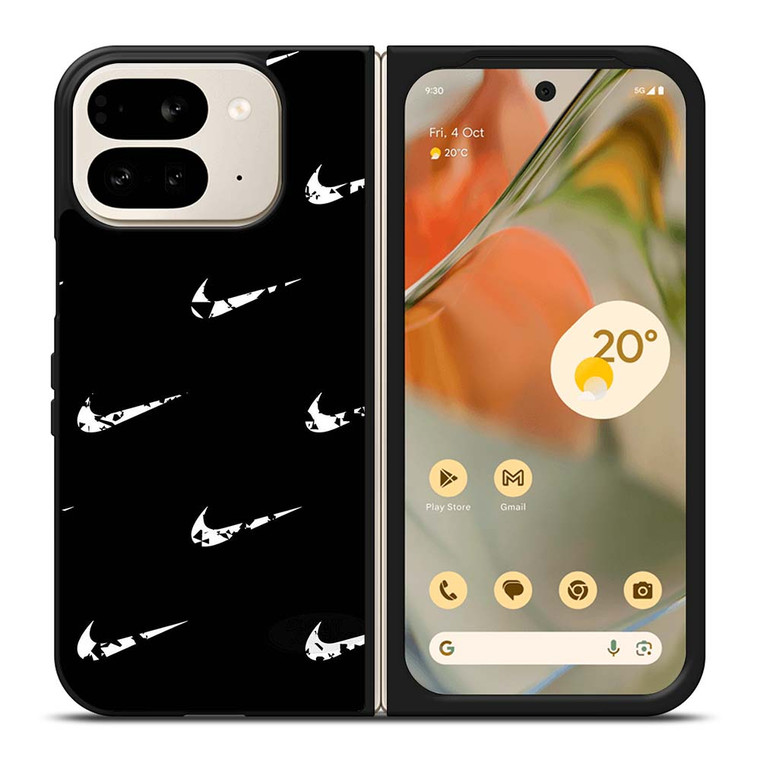BLACK NIKE LOGO PATTERN Google Pixel 9 Pro Fold Case