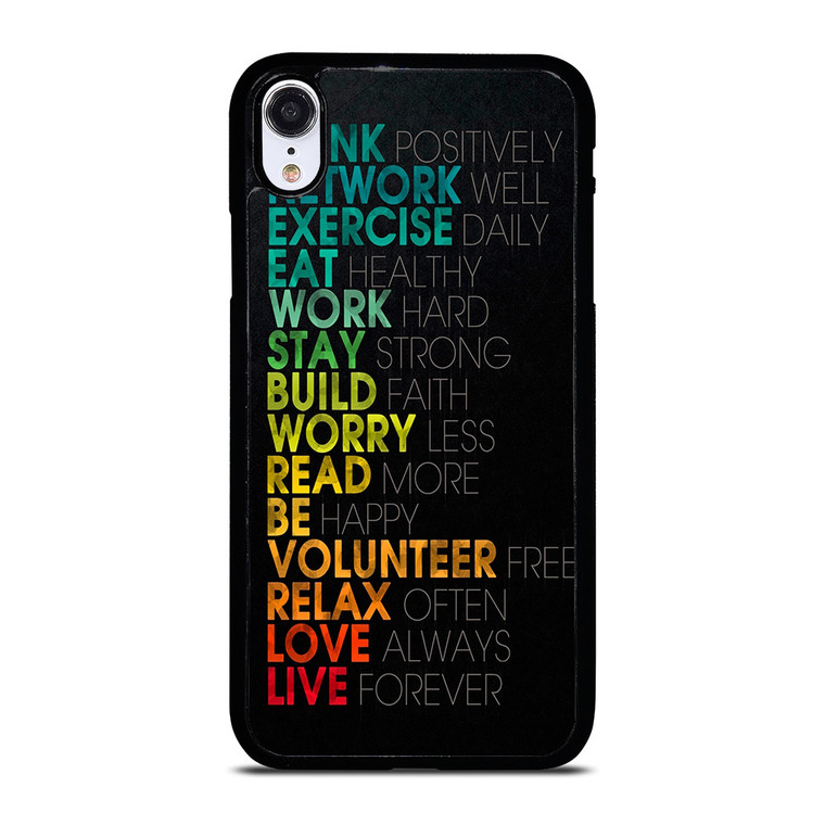 QUOTE INSPIRATIONAL THINK POSITIVELY iPhone XR Case QUOTE INSPIRATIONAL THINK POSITIVELY iPhone XR Case