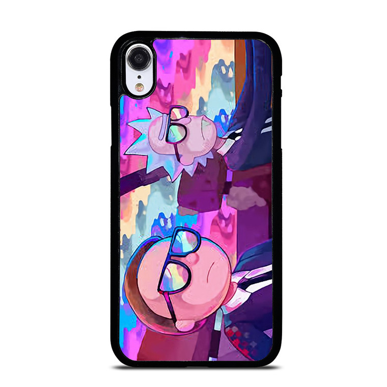 RICK AND MORTY CARTOON RAINBOW iPhone XR Case