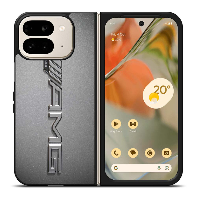 MERCEDES AMG LOGO CHROME EMBLEM Google Pixel 9 Pro Fold Case