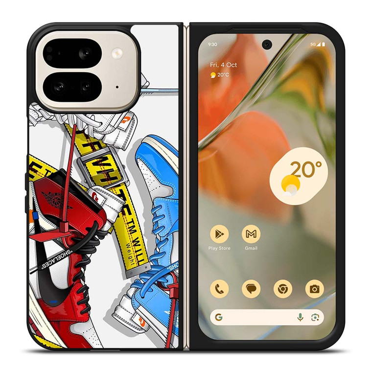 OFF WHITE AIR JORDAN SHOES Google Pixel 9 Pro Fold Case