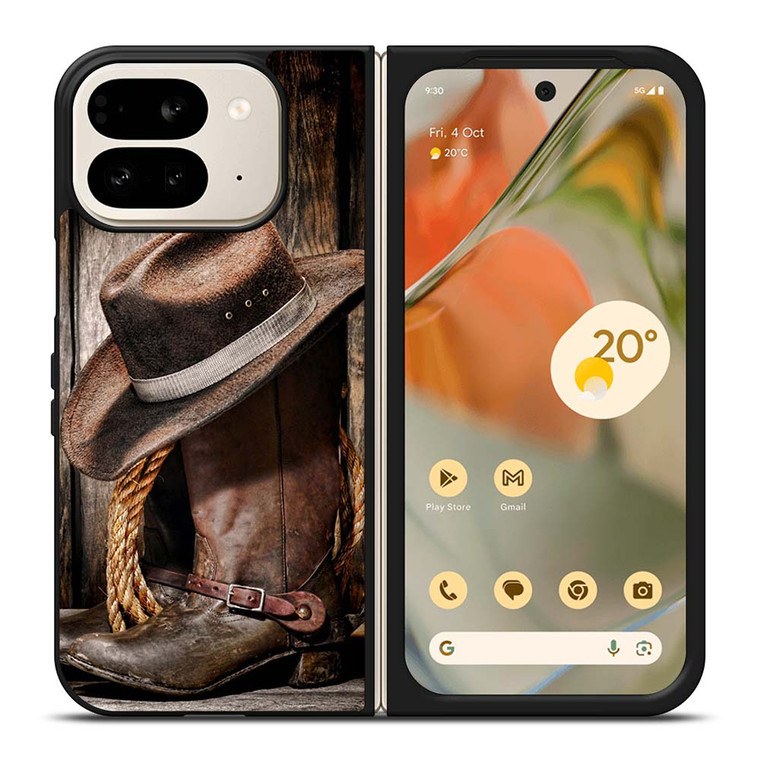 RODEO COWBOY LASSO BOOTS Google Pixel 9 Pro Fold Case