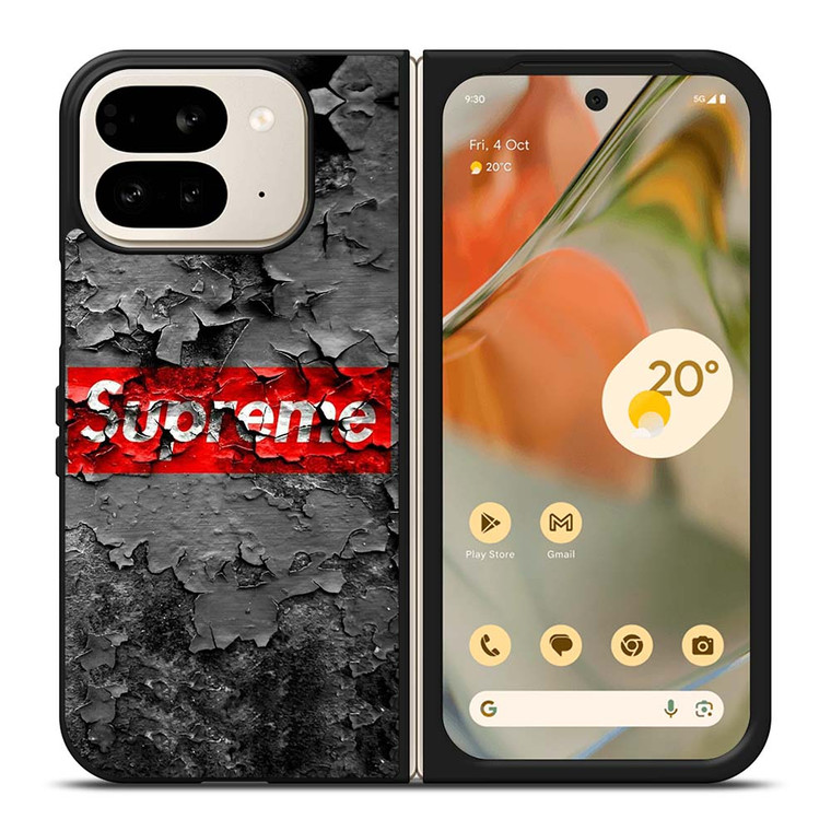 SUPREME CRACKED LOGO Google Pixel 9 Pro Fold Case SUPREME CRACKED LOGO Google Pixel 9 Pro Fold Case