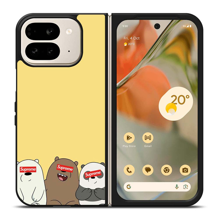 SUPREME WE BARE BEAR Google Pixel 9 Pro Fold Case SUPREME WE BARE BEAR Google Pixel 9 Pro Fold Case