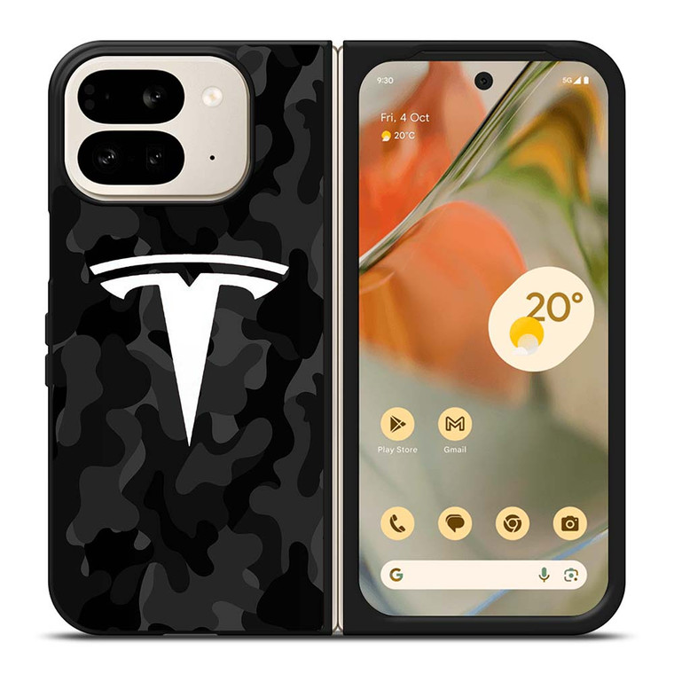 TESLA MOTORS LOGO CAMO Google Pixel 9 Pro Fold Case
