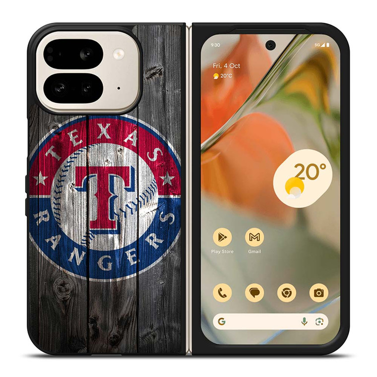 TEXAS RANGERS WOODEN LOGO Google Pixel 9 Pro Fold Case TEXAS RANGERS WOODEN LOGO Google Pixel 9 Pro Fold Case