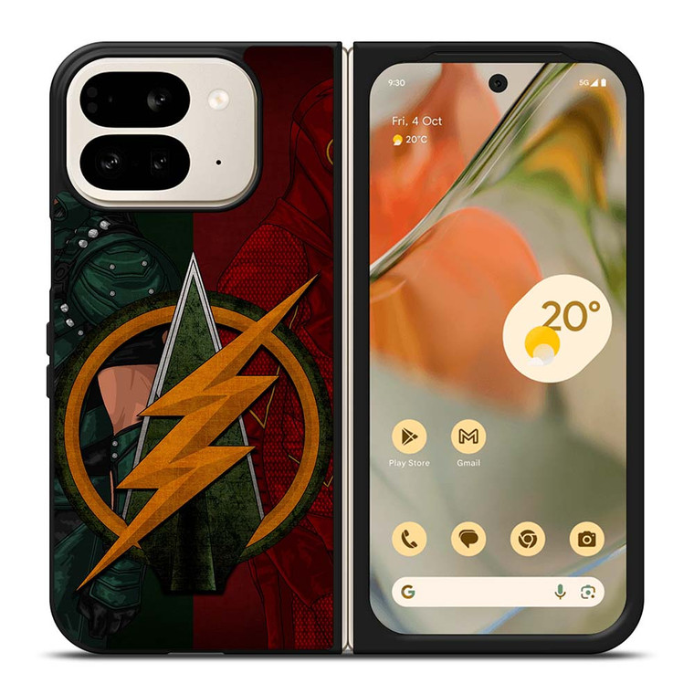 THE FLASH GREEN ARROW LOGO DC Google Pixel 9 Pro Fold Case