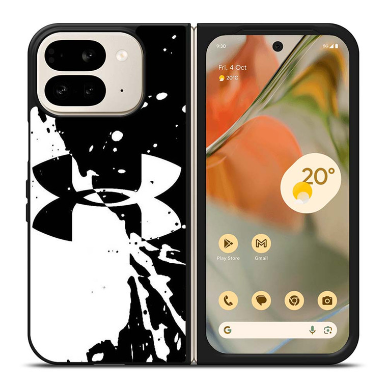 UNDER ARMOUR BLACK WHITE Google Pixel 9 Pro Fold Case UNDER ARMOUR BLACK WHITE Google Pixel 9 Pro Fold Case