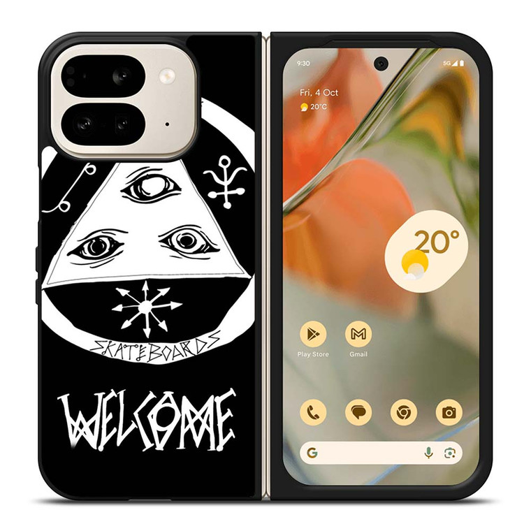 WELCOME SKATEBOARDS LOGO BLACK Google Pixel 9 Pro Fold Case
