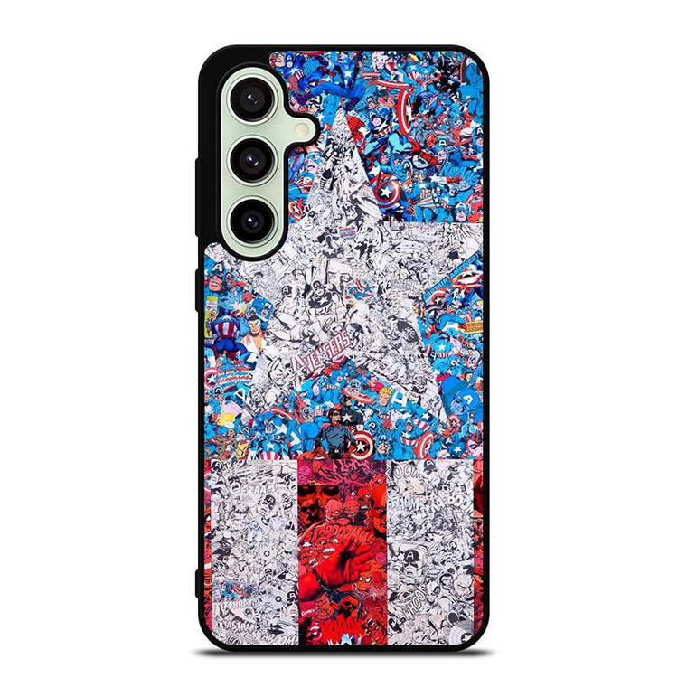 CAPTAIN AMERICA MARVEL COLLAGES Samsung Galaxy S24 FE Case