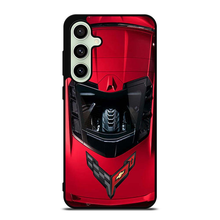 CORVETTE CHEVY RED CAR Samsung Galaxy S24 FE Case