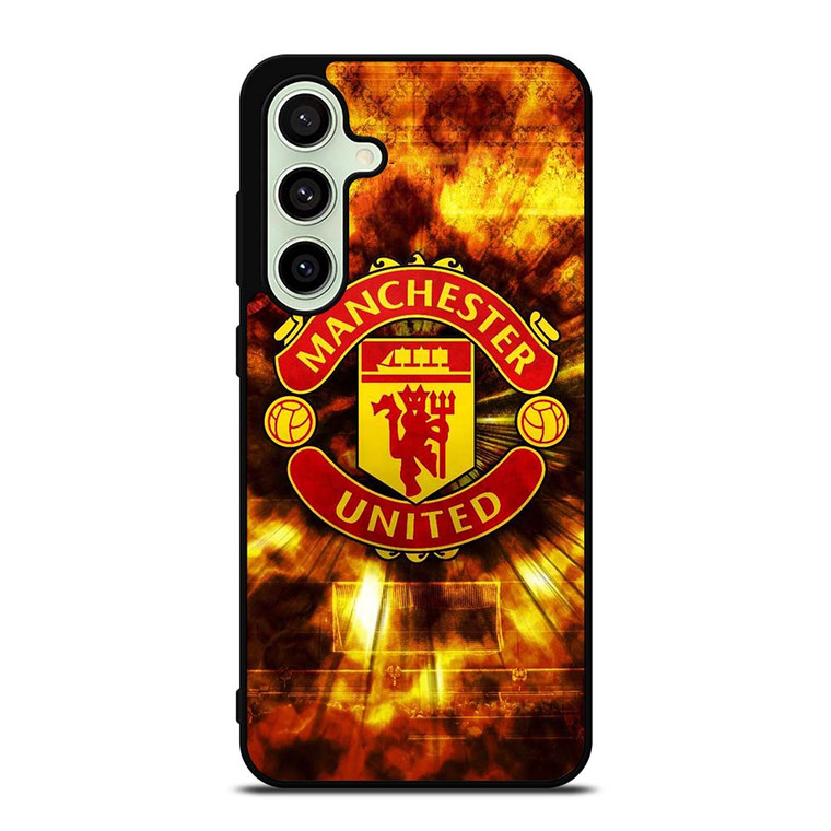 MANCHESTER UNITED FOOTBALL CLUB ON FIRE Samsung Galaxy S24 FE Case