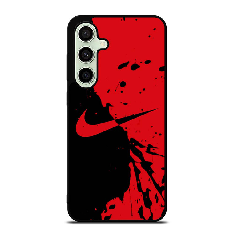 NIKE SWOOSH LOGO RED BLACK Samsung Galaxy S24 FE Case
