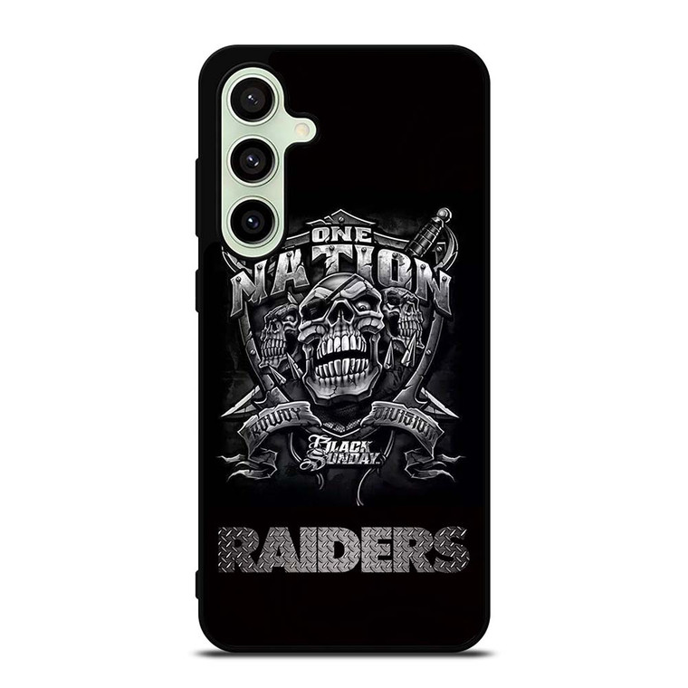 OAKLAND RAIDERS BLACK ONE NATION Samsung Galaxy S24 FE Case