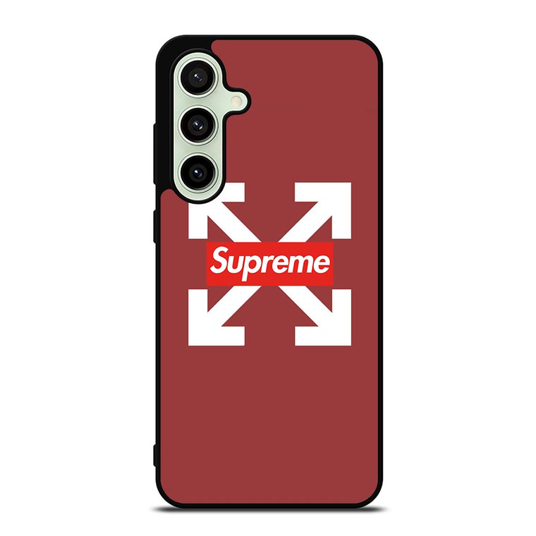 OFF WHITE LOGO X SUPREME RED Samsung Galaxy S24 FE Case