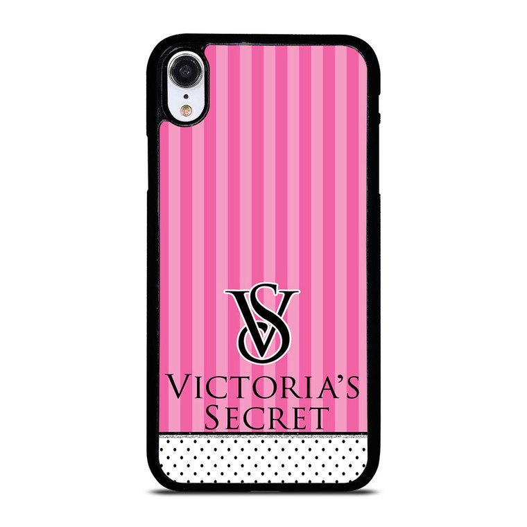 VICTORIA'S SECRET LOGO POLKADOT STRIPE iPhone XR Case