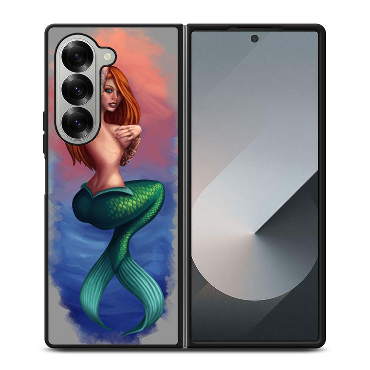 ANIMATED MERMAID TATTOO Samsung Galaxy Z Fold 6 Case Cover