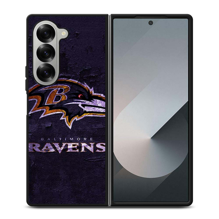 BALTIMORE RAVENS LOGO SKETCH Samsung Galaxy Z Fold 6 Case Cover
