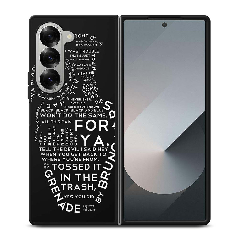 BRUNO MARS LYRICS Samsung Galaxy Z Fold 6 Case Cover