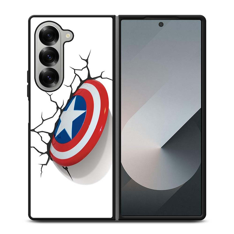 CAPTAIN AMERICA SHIELD 3D Samsung Galaxy Z Fold 6 Case Cover