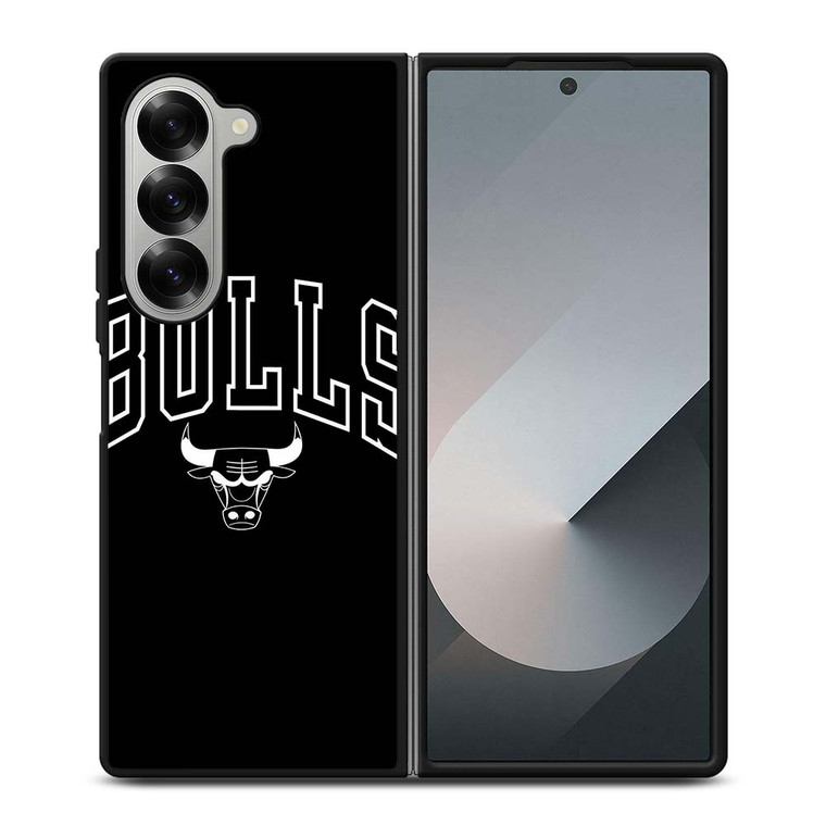 CHICAGO BULLS LOGO BLACK Samsung Galaxy Z Fold 6 Case Cover