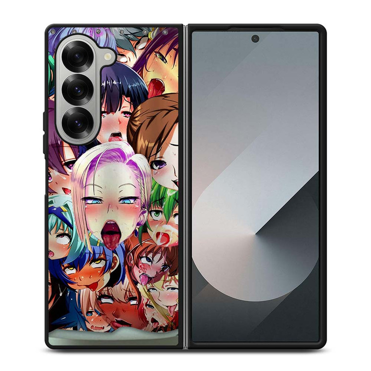 CUTE AHEGAO CHARACTERS Samsung Galaxy Z Fold 6 Case Cover
