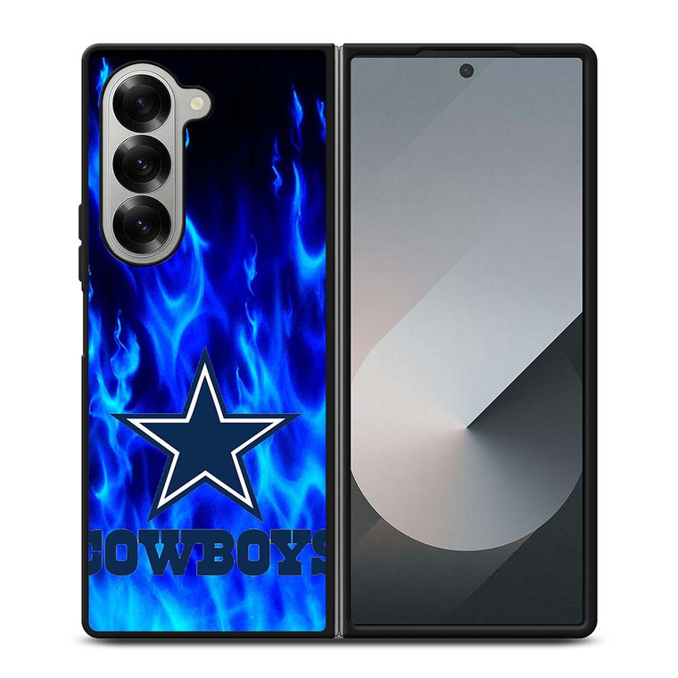 DALLAS COWBOYS LOGO BLUE FIRE Samsung Galaxy Z Fold 6 Case Cover