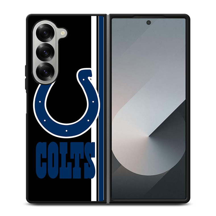 INDIANAPOLIS COLTS STRIPS NFL Samsung Galaxy Z Fold 6 Case Cover