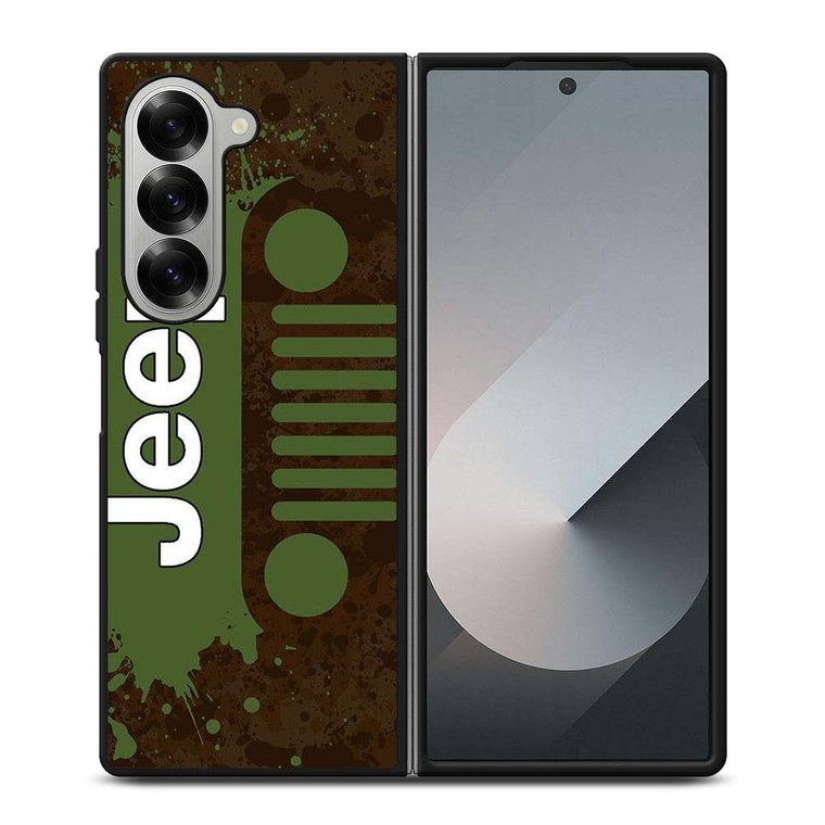 JEEP WRANGLER LOGO GREEN Samsung Galaxy Z Fold 6 Case Cover