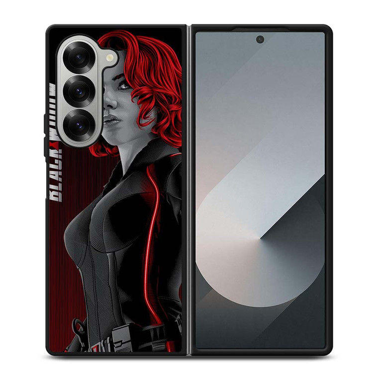 MARVEL BLACK WIDOW AVENGERS ART Samsung Galaxy Z Fold 6 Case Cover