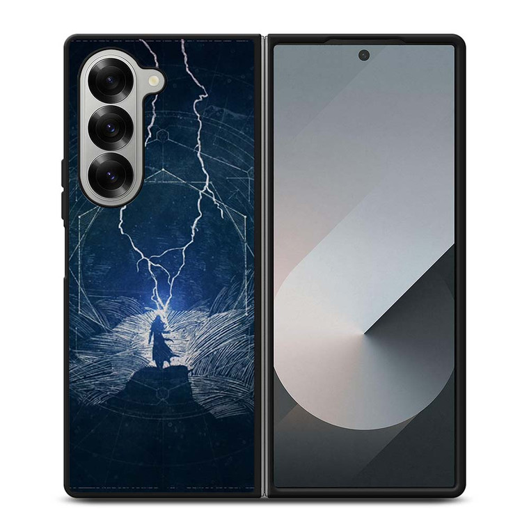 MINE BLUE DESTINY WARLOCK Samsung Galaxy Z Fold 6 Case Cover