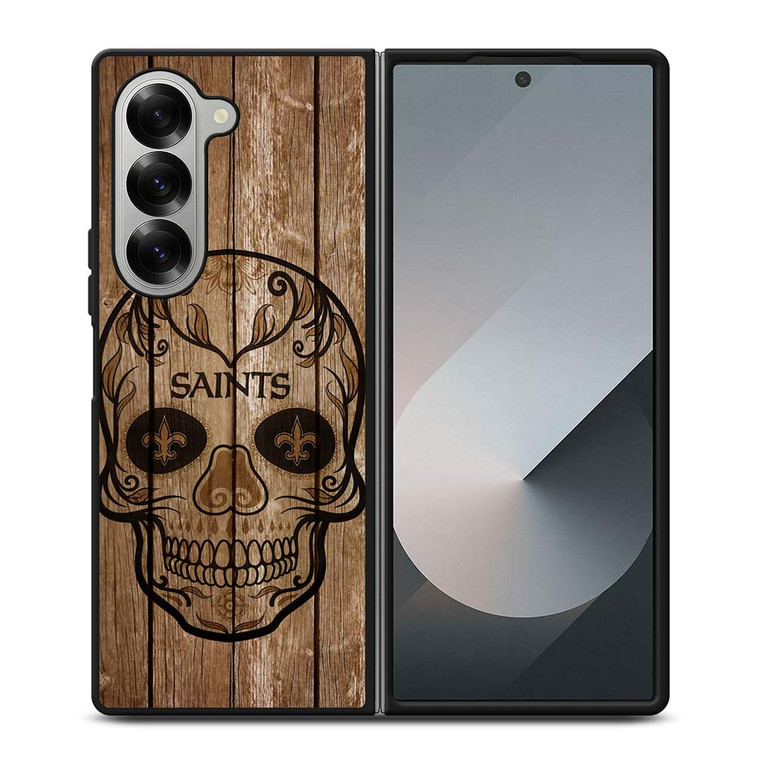 NEW ORLEANS SAINTS SKULL 2 Samsung Galaxy Z Fold 6 Case Cover