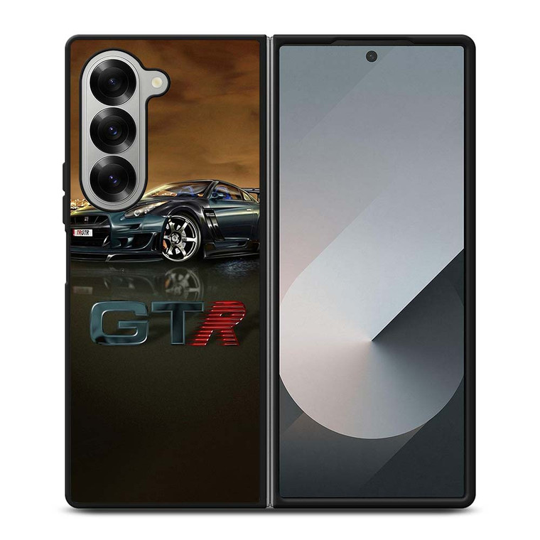 NISSAN GTR R35 SILVER GLOWING Samsung Galaxy Z Fold 6 Case Cover