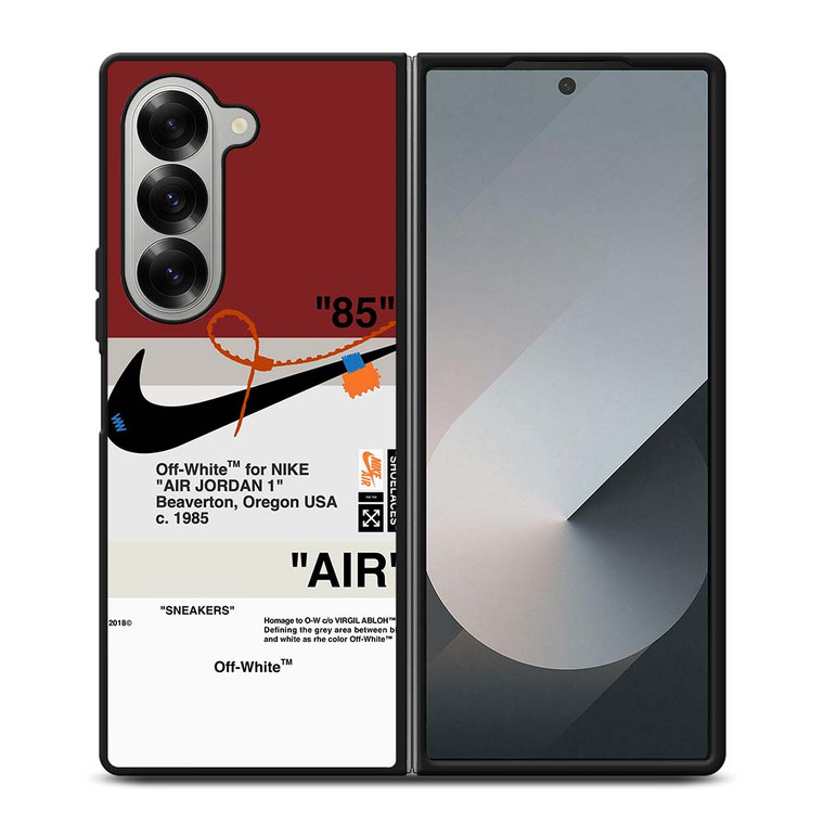 OFF WHITE NIKE AIR JORDAN Samsung Galaxy Z Fold 6 Case Cover